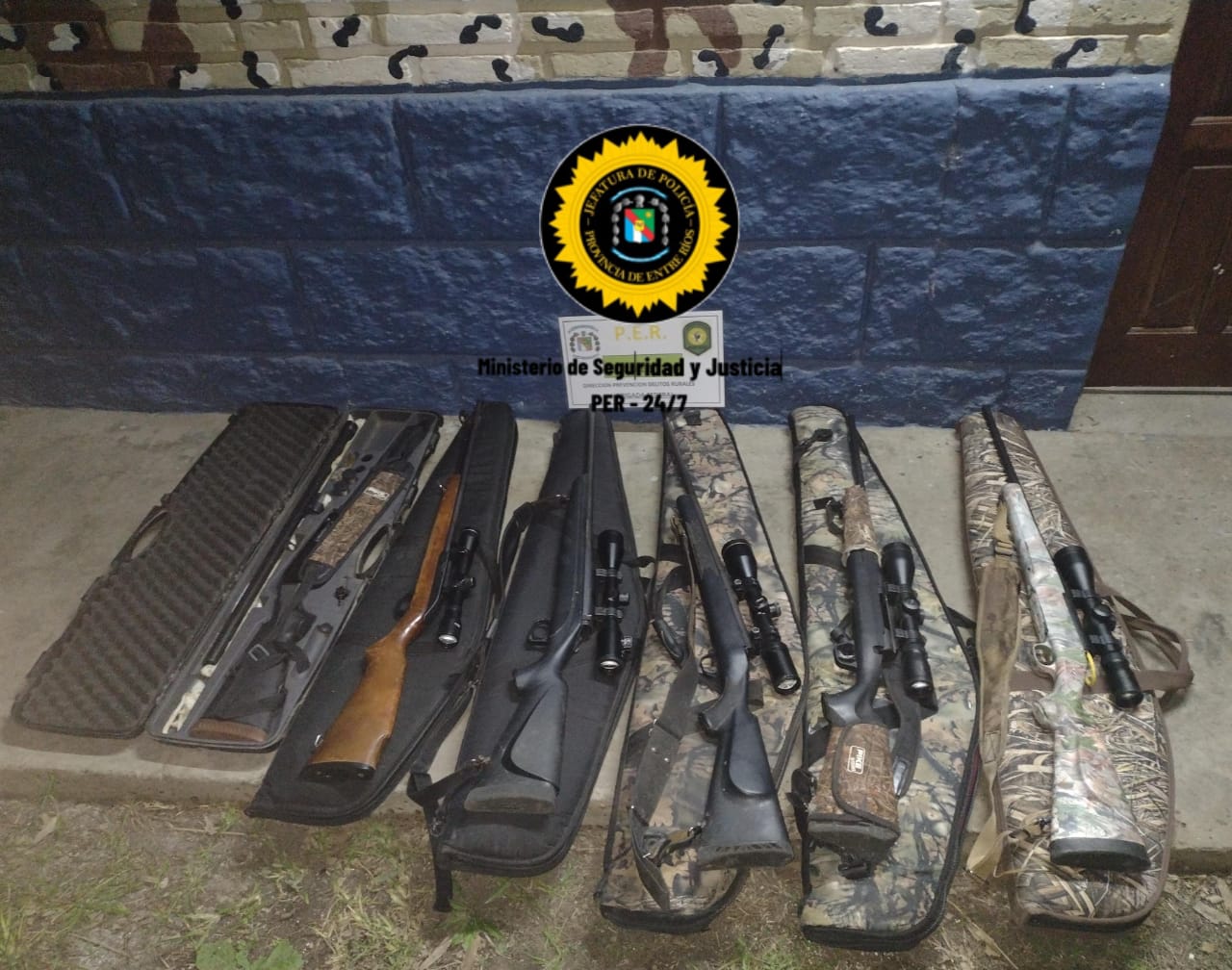 Durante este fin de semana la Brigada de la Policía Rural secuestró 24 armas de fuego