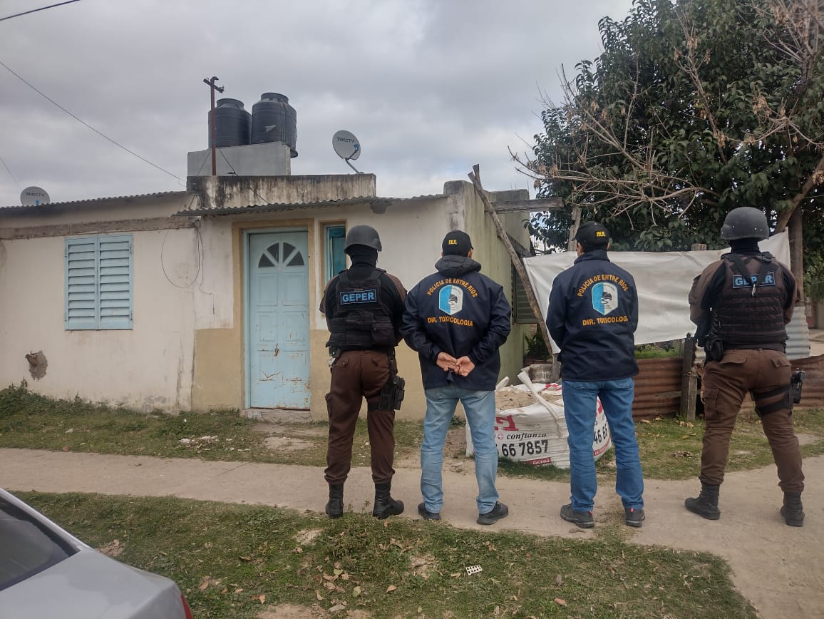 La División Toxicología realizó cuatro allanamientos en Gualeguaychú