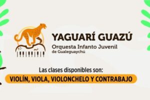 Gualeguaychú: Inscribite y se parte de la nueva orquesta infanto juvenil “Yaguarí Guazú”