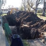 Avanzan las obras que mejorarán el drenaje en Calle 1 y Camino de la Costa