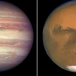 Marte y Júpiter darán un espectáculo celestial esta madrugada: se verán casi como un mismo planeta
