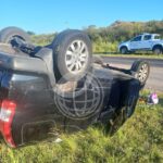 Siniestro vial: volcó automóvil en Ruta Internacional 136