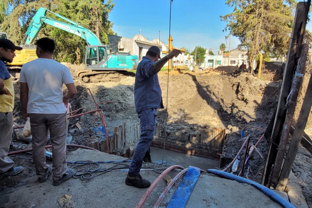 Pueblo Nuevo: operará una bomba hasta completarse la ampliación de la Estación de Impulsión Cloacal