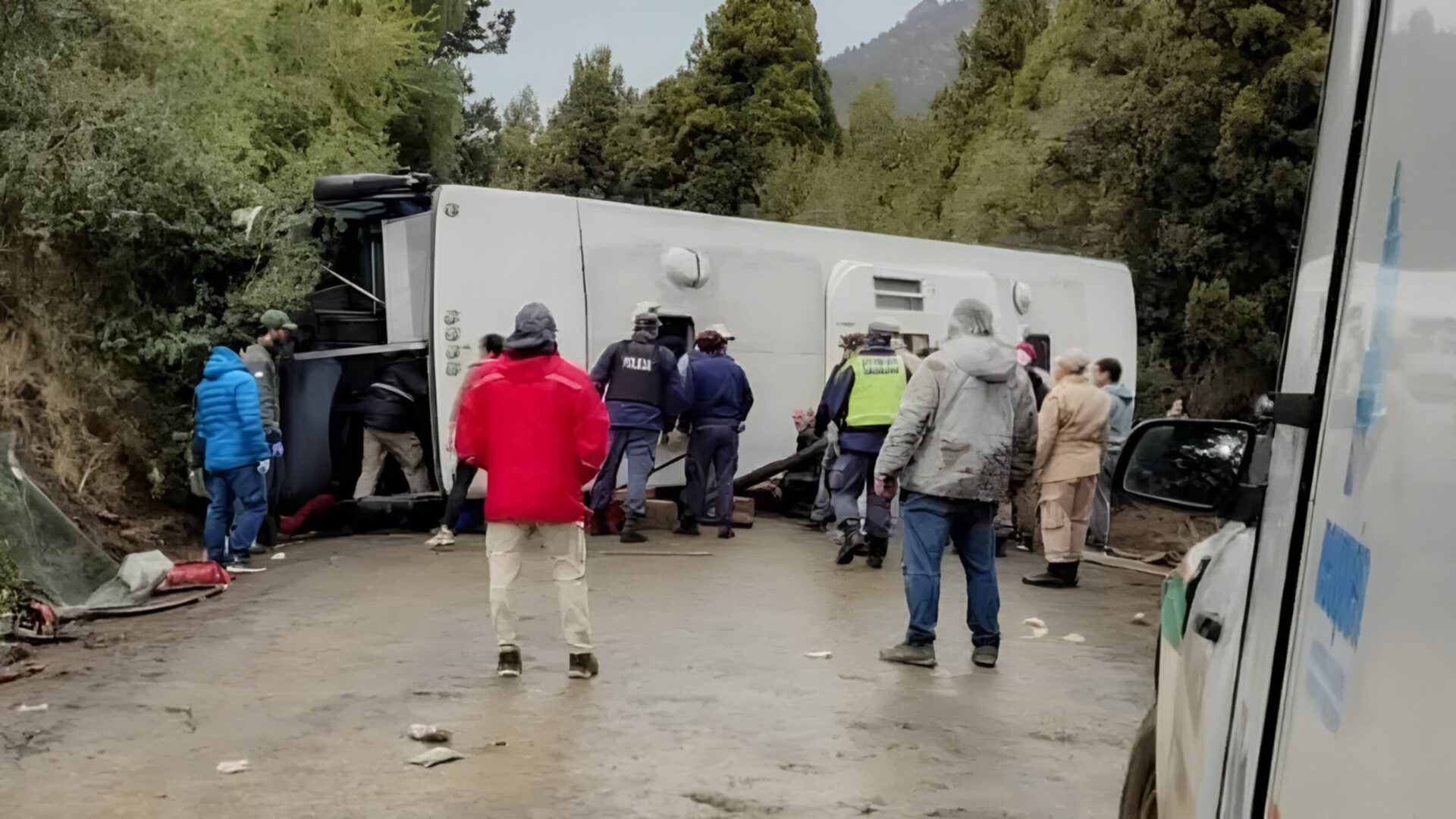 Volcó un micro con turistas en Neuquén: cinco pasajeros sufrieron heridas graves