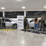 Detectan que dos camionetas que viajaban juntas estaban cargadas con 106 kilos de cocaína