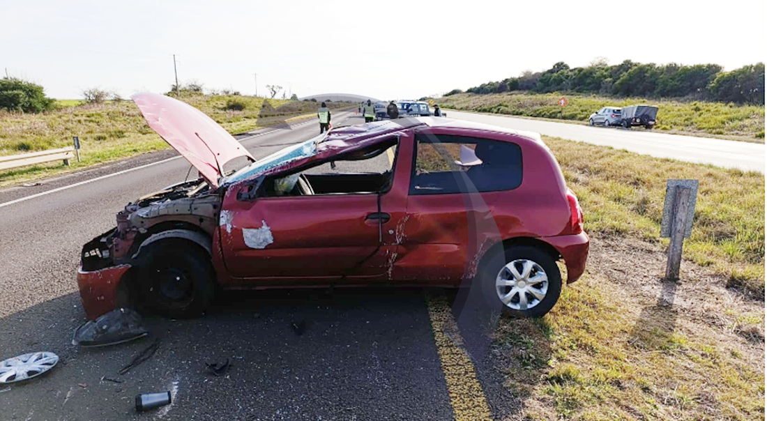 Siniestro Vial en Ruta 14: “una pareja de jóvenes fueron trasladados al Centenario”