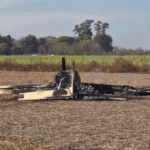 Confirmaron que la avioneta incendiada en un campo de Pergamino transportaba cocaína