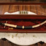Una réplica del sable corvo de San Martín, en el Museo Casa de Haedo