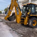 Retiraron los viejos adoquines de calle Andrade, entre Rucci y Rocamora