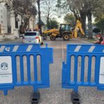 Está cortado el tránsito vehicular en calle Yrigoyen, entre Luis N. Palma y Rivadavia