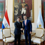 El Presidente Javier Milei mantuvo una reunión bilateral con su par de la República del Paraguay, Santiago Peña