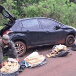 Un conductor se dio a la fuga y encontraron el auto abandonado con 126 kilos de marihuana