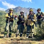 Brigadistas entrerrianos trabajan en tareas de control y combate de los incendios en Chubut