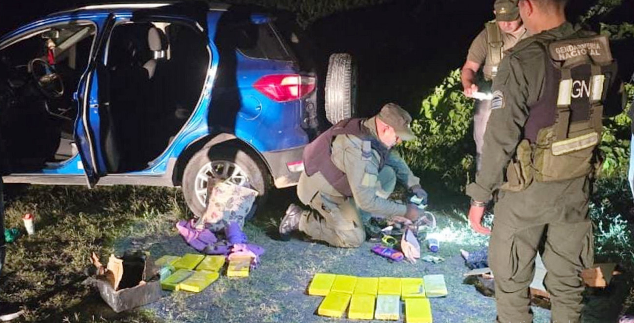 Circulaban con más de 19 kilos de cocaína en el vehículo