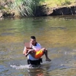 Un policía rescató a un niño de 11 años que se ahogaba en un río de Córdoba
