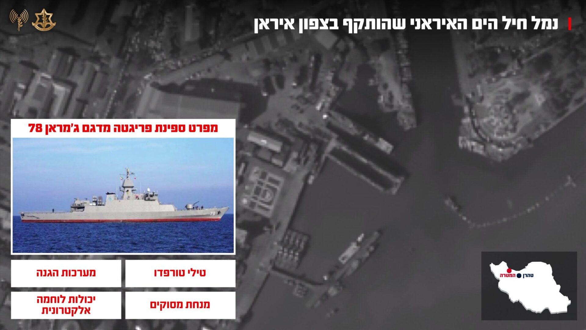 Israel atacó por primera vez buques lanzamisiles de la Armada iraní en el Mar Caspio