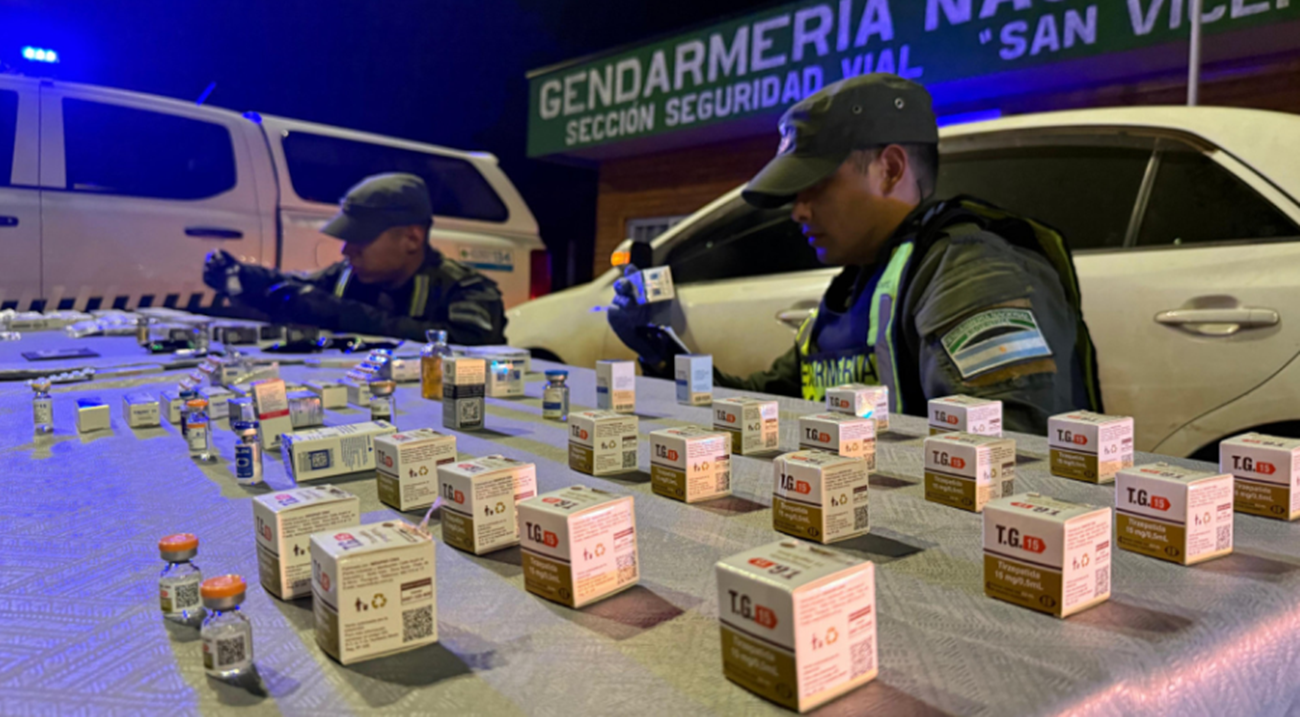 Misiones: Gendarmes incautan insumos farmacéuticos ilegales sobre la Ruta Nacional N° 14